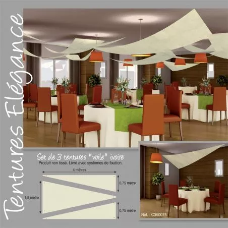 Tenture salle Triangle "set de 3" Tenture salle Triangle "set de 3"