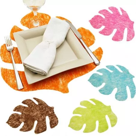 Set de table feuilles intissées x4 Set de table feuilles intissées x4