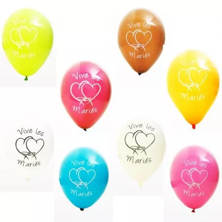 Ballon " vive les mariés " X 8 Ballon " vive les mariés " X 8