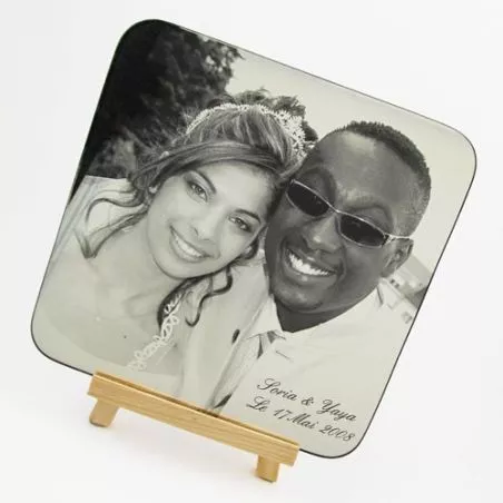 Cadre photo - Miroir gravé Mariage "Photo" Cadre photo - Miroir gravé Mariage "Photo"