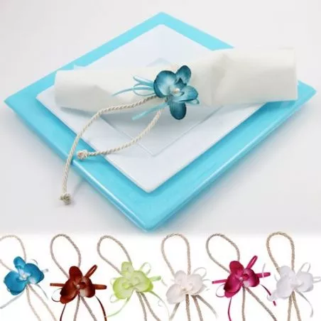 Déco de table - Orchidée attache serviette X2 Déco de table - Orchidée attache serviette X2
