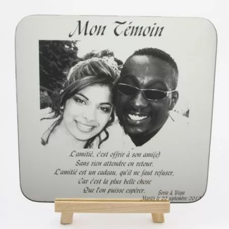 Cadre photo - Miroir gravé Mariage "Texte + Photos" Cadre photo - Miroir gravé Mariage "Texte + Photos"
