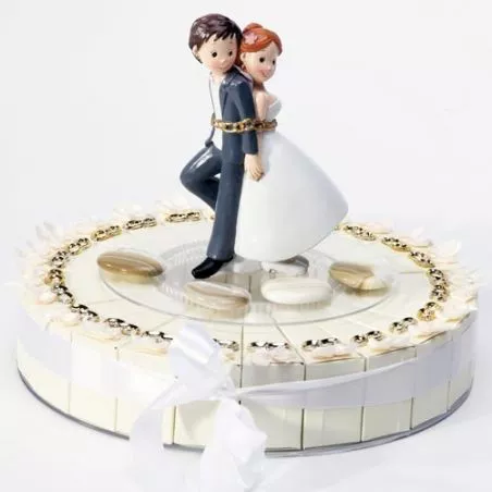 Figurine gateau - Mariés enchainé pour la vie! Figurine gateau - Mariés enchainé pour la vie!
