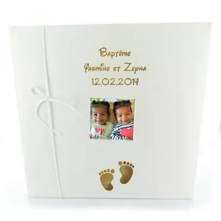 Livre d'or personnalisé Baptême Cuir Livre d'or personnalisé Baptême Cuir