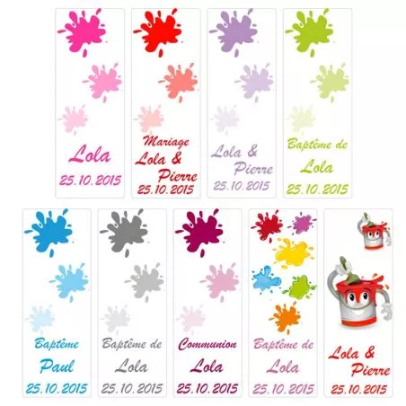 Etiquettes dragées autocollante sticker - Peinture X27 Etiquettes dragées autocollante sticker - Peinture X27