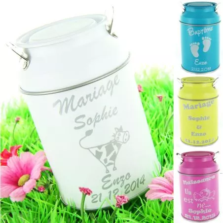 Pot lait dragées Personnalisé Pot lait dragées Personnalisé