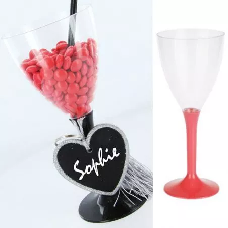 Verre vin jetable plastique 18cl (10psc) - Rouge Verre vin jetable plastique 18cl (10psc) - Rouge