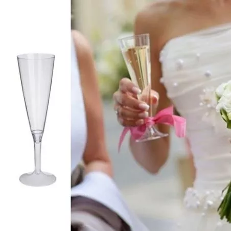 Flûte champagne plastique 13cl (10psc) - Transparent Flûte champagne plastique 13cl (10psc) - Transparent