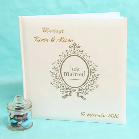 Livre d'or mariage personnalisé "Just Married" Livre d'or mariage personnalisé "Just Married"