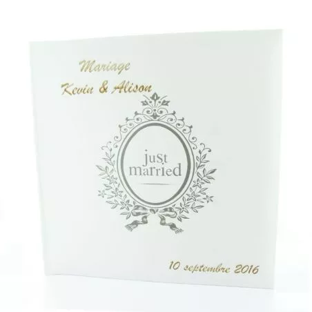 Livre d'or mariage personnalisé "Just Married" Livre d'or mariage personnalisé "Just Married"
