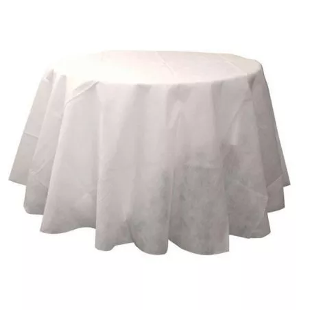 Nappe de table blanche rond mariage 240cm Nappe de table blanche rond mariage 240cm