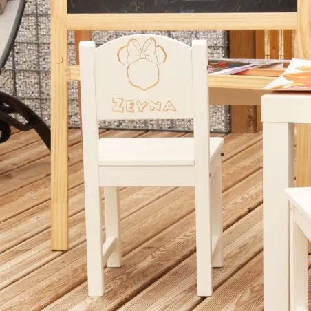 Chaise enfant personnalisée - Souris fille Chaise enfant personnalisée - Souris fille