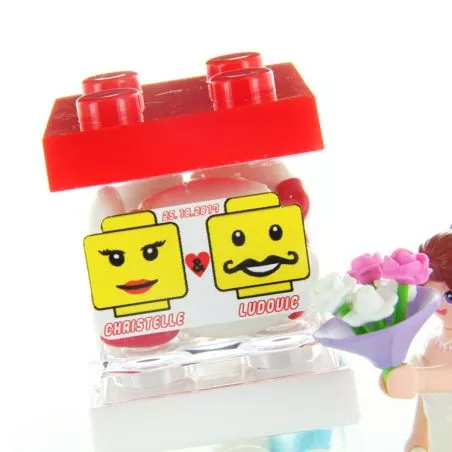 Etiquette dragées mariage sticker - LEGO Etiquette dragées mariage sticker - LEGO