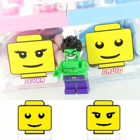 Etiquette dragées baptême - LEGO Etiquette dragées baptême - LEGO