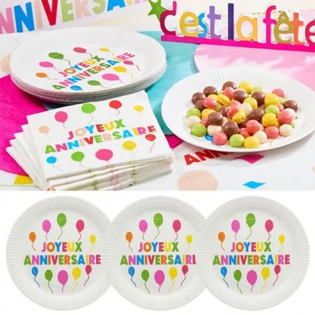 10 Assiettes Joyeux Anniversaire 10 Assiettes Joyeux Anniversaire