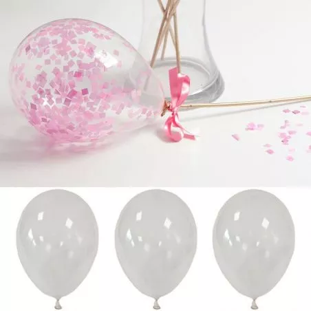 Ballons transparent à confettie 30cm Ballons transparent à confettie 30cm