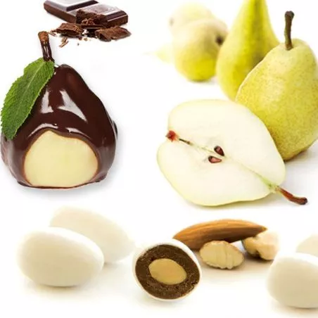 Dragées amandes Poire Chocolat 1kg Dragées amandes Poire Chocolat 1kg