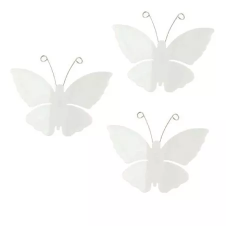 Papillon déco blanc PVC Papillon déco blanc PVC