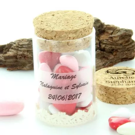 Éprouvette dragées mariage Ø4CM Éprouvette dragées mariage Ø4CM