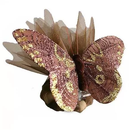 Papillons scintillants sur pince X6 Papillons scintillants sur pince X6