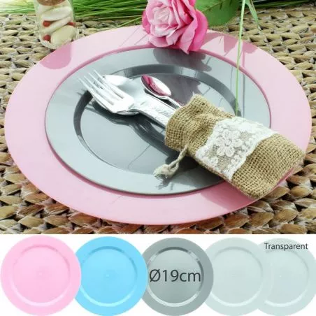 Assiette Premium reutilisable 19cm (lot 6 ) Assiette Premium reutilisable 19cm (lot 6 )