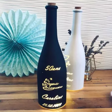 Bouteille lumineuse Personnalisée - Anniversaire Bouteille lumineuse Personnalisée - Anniversaire
