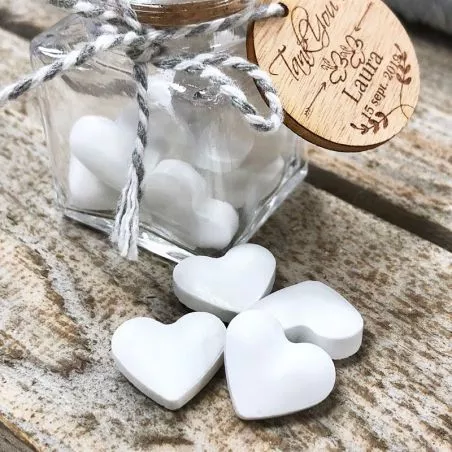 Bonbon mariage Coeur dextrose 500psc - Blanc Bonbon mariage Coeur dextrose 500psc - Blanc