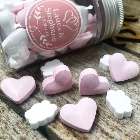 Bonbon mariage Coeur dextrose 500psc - Rose Bonbon mariage Coeur dextrose 500psc - Rose