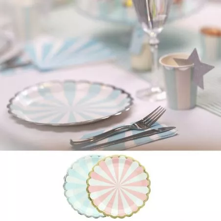 Assiette bapteme Cups Lot de 8 Assiette bapteme Cups Lot de 8