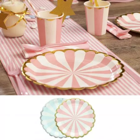 Assiette bapteme Cups Lot de 8 Assiette bapteme Cups Lot de 8