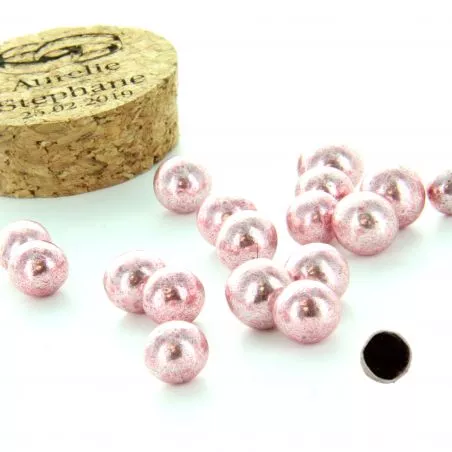 Perle argentée au chocolat - Rose Perle argentée au chocolat - Rose