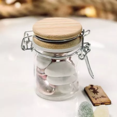 Pot Verre fermeture mécanique Bambou Pot Verre fermeture mécanique Bambou