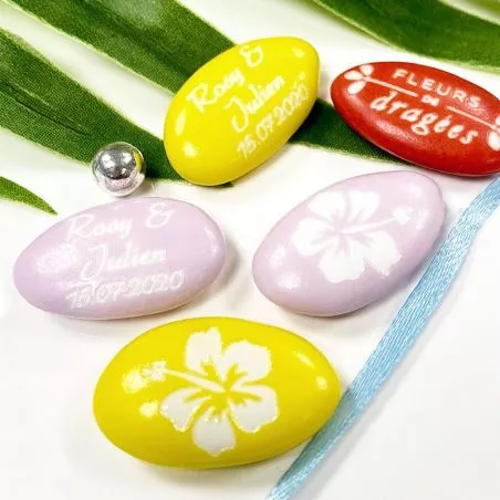 Dragées personnalisées - Fleur tropicale Dragées personnalisées - Fleur tropicale