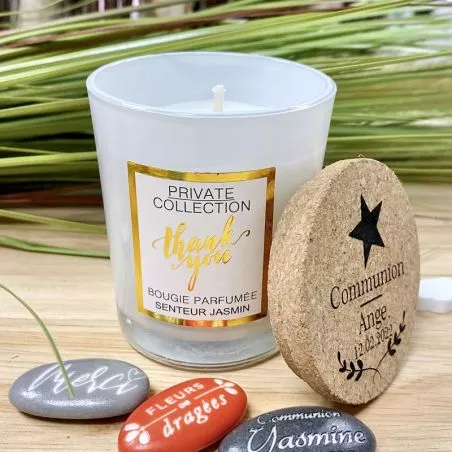 Bougie parfumée personnalisée Remerciement Bougie parfumée personnalisée Remerciement
