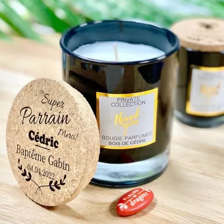 Bougie Personnalisée parfumée Parrain Marraine Bougie Personnalisée parfumée Parrain Marraine