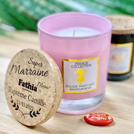 Bougie Personnalisée parfumée Parrain Marraine Bougie Personnalisée parfumée Parrain Marraine