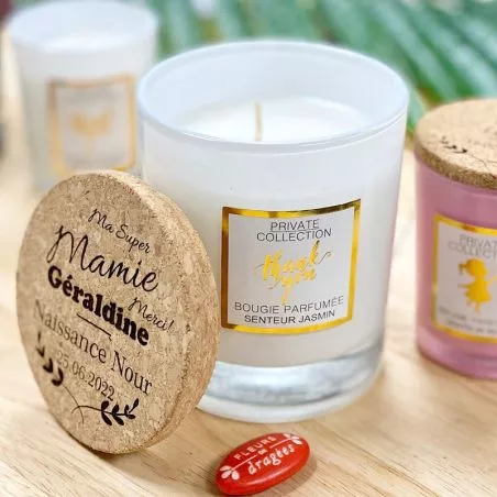 Bougie Personnalisée parfumée Cadeau Papi Mamie Bougie Personnalisée parfumée Cadeau Papi Mamie