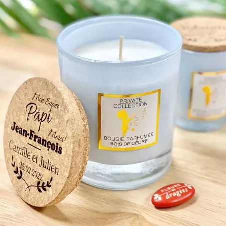 Bougie Personnalisée parfumée Cadeau Papi Mamie Bougie Personnalisée parfumée Cadeau Papi Mamie