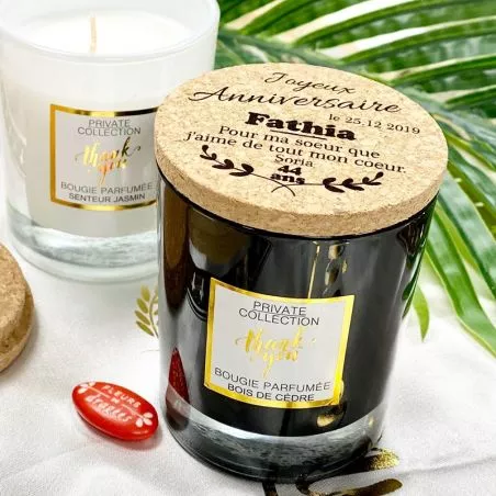 Bougie parfumée Personnalisée Anniversaire Bougie parfumée Personnalisée Anniversaire