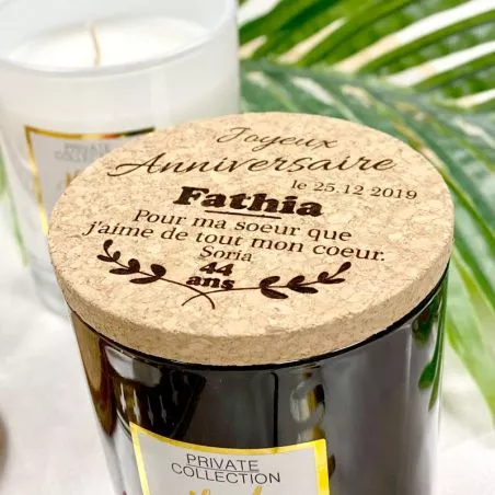 Bougie parfumée Personnalisée Anniversaire Bougie parfumée Personnalisée Anniversaire