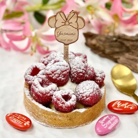 Étiquette Pic à gâteau personnalisée - Minnie