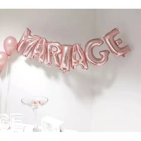 Ballons lettres MARIAGE rose gold Ballons lettres MARIAGE rose gold