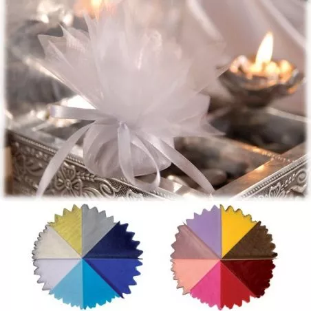 Tulles Voile festonné Nacré X25 Tulles Voile festonné Nacré X25