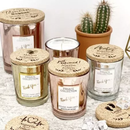 Bougie personnalisée parfumée Remerciement mariage Bougie personnalisée parfumée Remerciement mariage