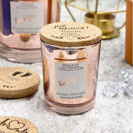 Bougies personnalisées parfumées Rose Gold Bougies personnalisées parfumées Rose Gold