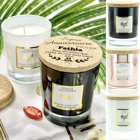 Bougie parfumée Personnalisée Anniversaire Bougie parfumée Personnalisée Anniversaire