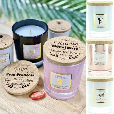 Bougie Personnalisée parfumée Cadeau Papi Mamie Bougie Personnalisée parfumée Cadeau Papi Mamie