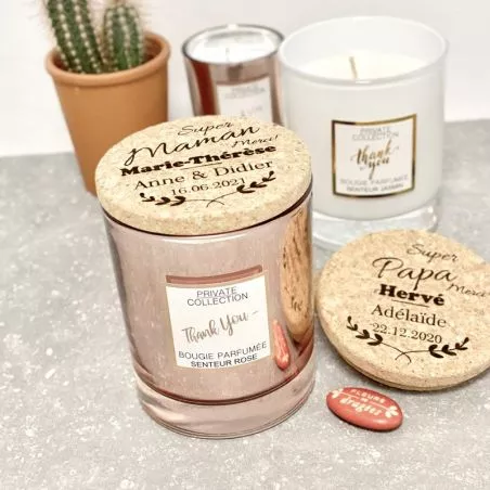 Cadeau Papa Maman bougie parfumée Personnalisée M Cadeau Papa Maman bougie parfumée Personnalisée M
