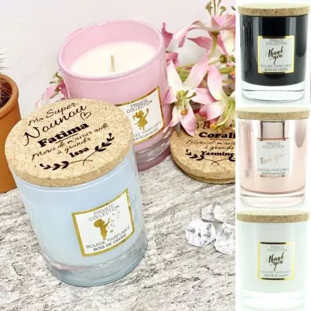 Cadeau nounou - Bougie parfumée personnalisée M Cadeau nounou - Bougie parfumée personnalisée M