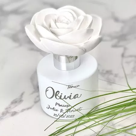 cadeau Témoin mariage -Diffuseur parfum Personnalisé Rose cadeau Témoin mariage -Diffuseur parfum Personnalisé Rose